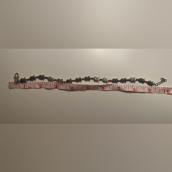 Silver colour cute Owl Anklet - Picture 3 of 4